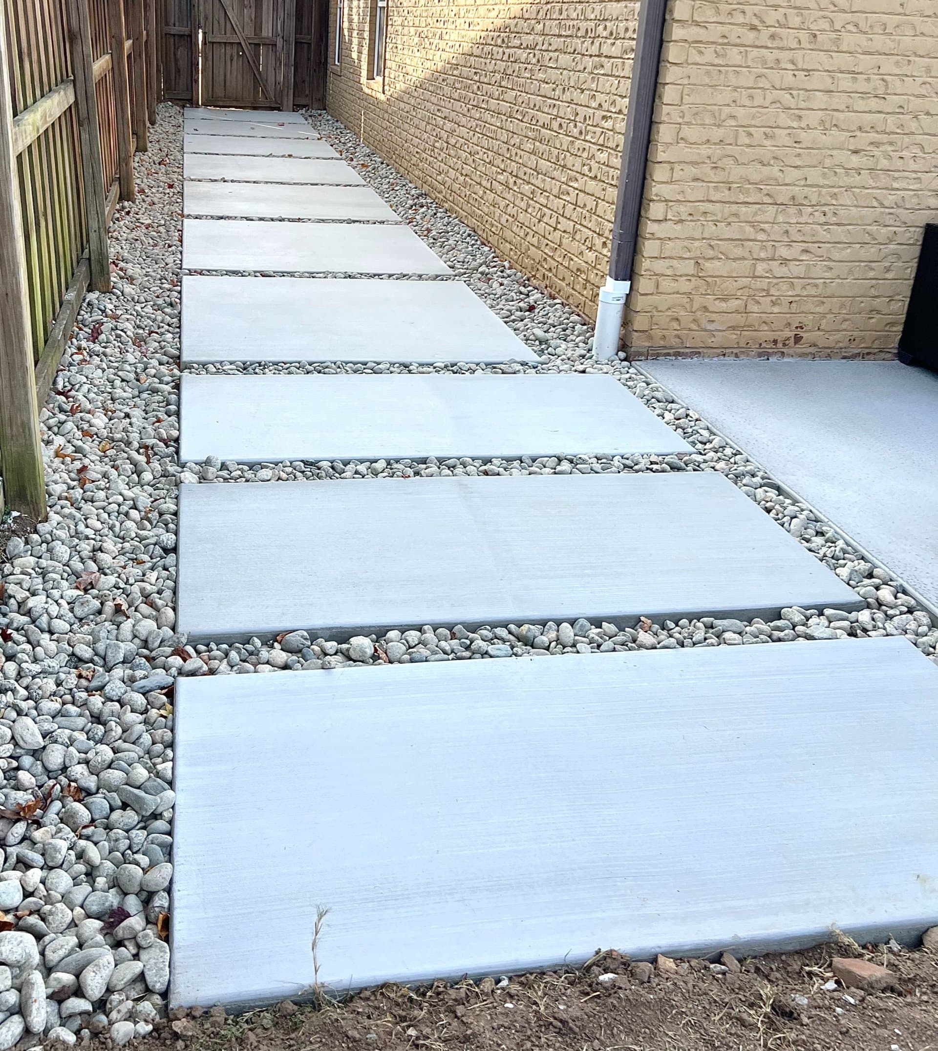 Driveway and sidewalk