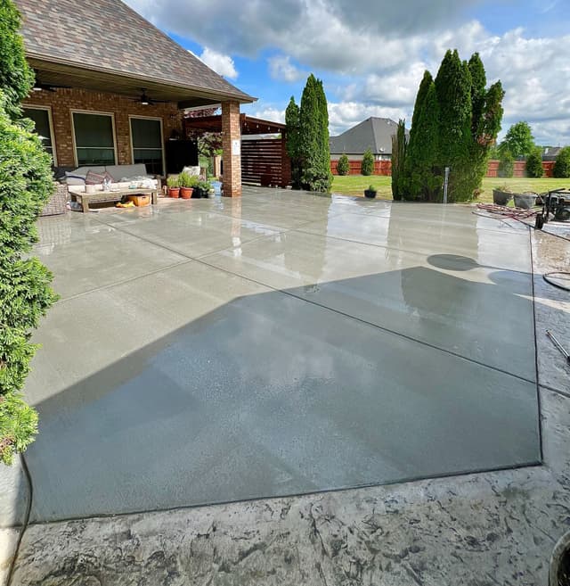 Finished patio